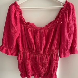 Pilcro / Anthropologie hot pink top